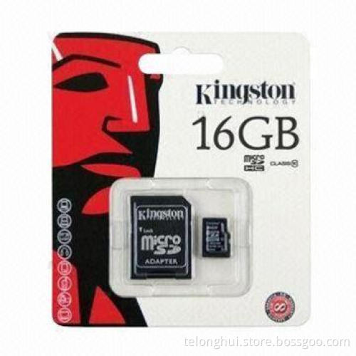 16GB Class 10 Micro SDHC Flash Memory Card with SD Adapter